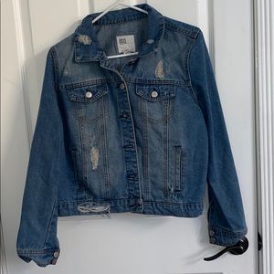 Denim jacket, rustic design.
